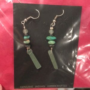 Jade earrings handmade
